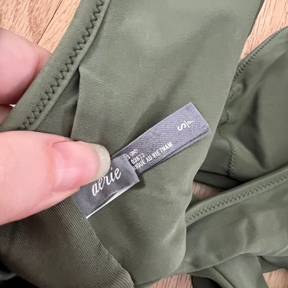Aerie Wrap Halter Bikini Top Sage Green Size S - Picture 10 of 10